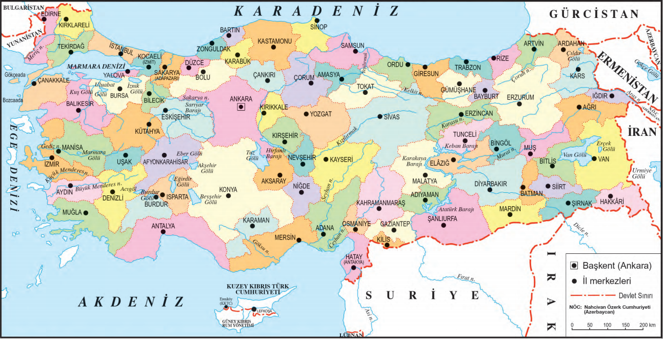 türkiye siyasi haritası büyük boy