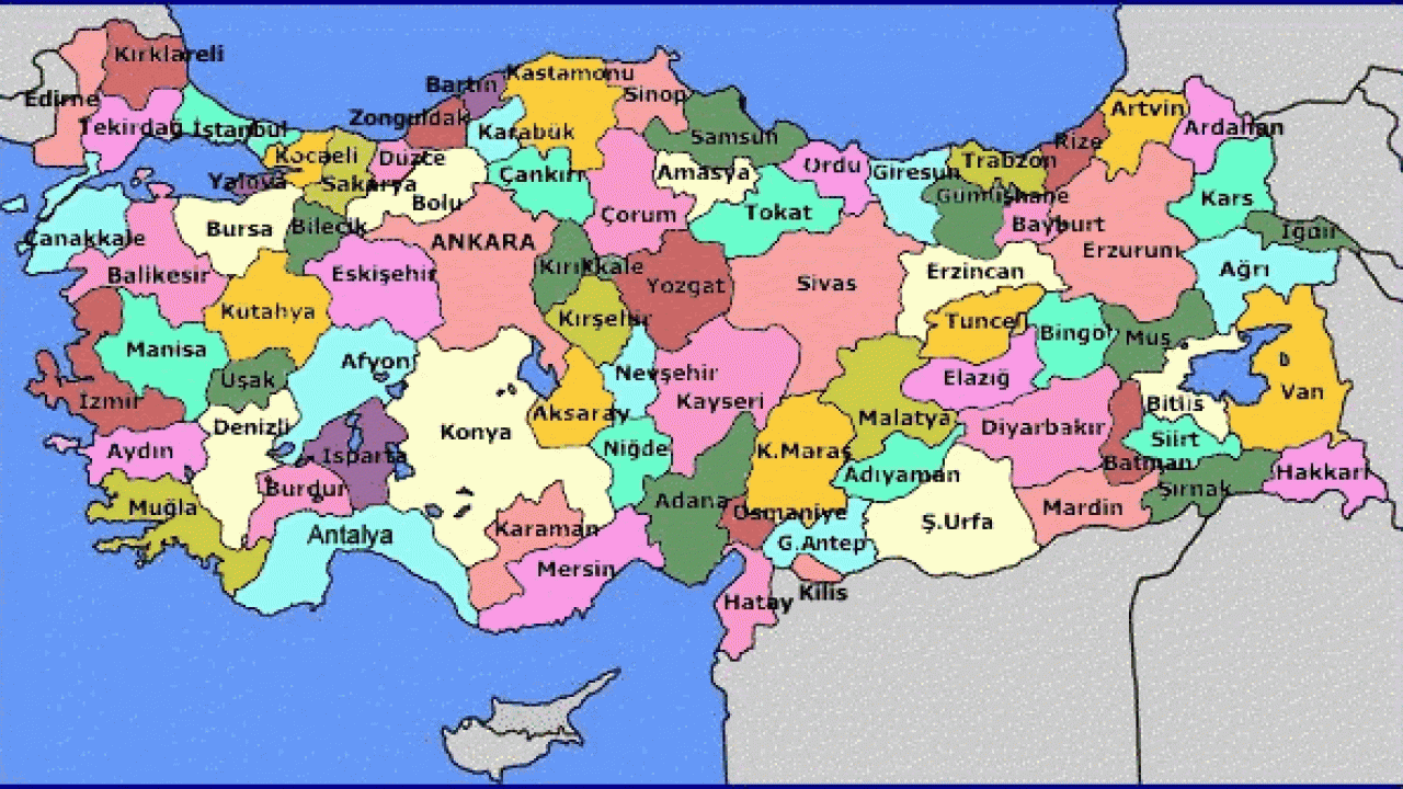 Detaylı Türkiye Haritaları - Türkiye Haritası